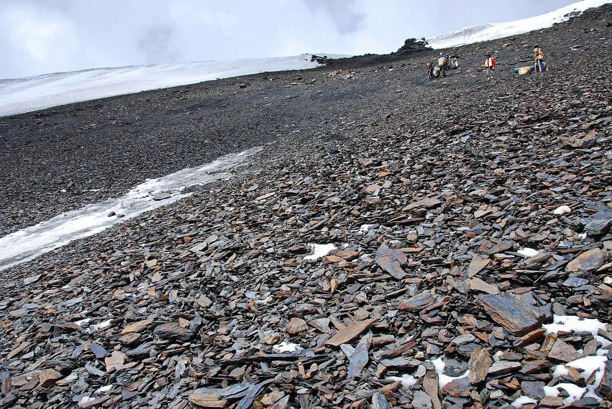 205 Climbing Steep Crumbly Rocky Trail To Ridge Towards Dhampus Pass